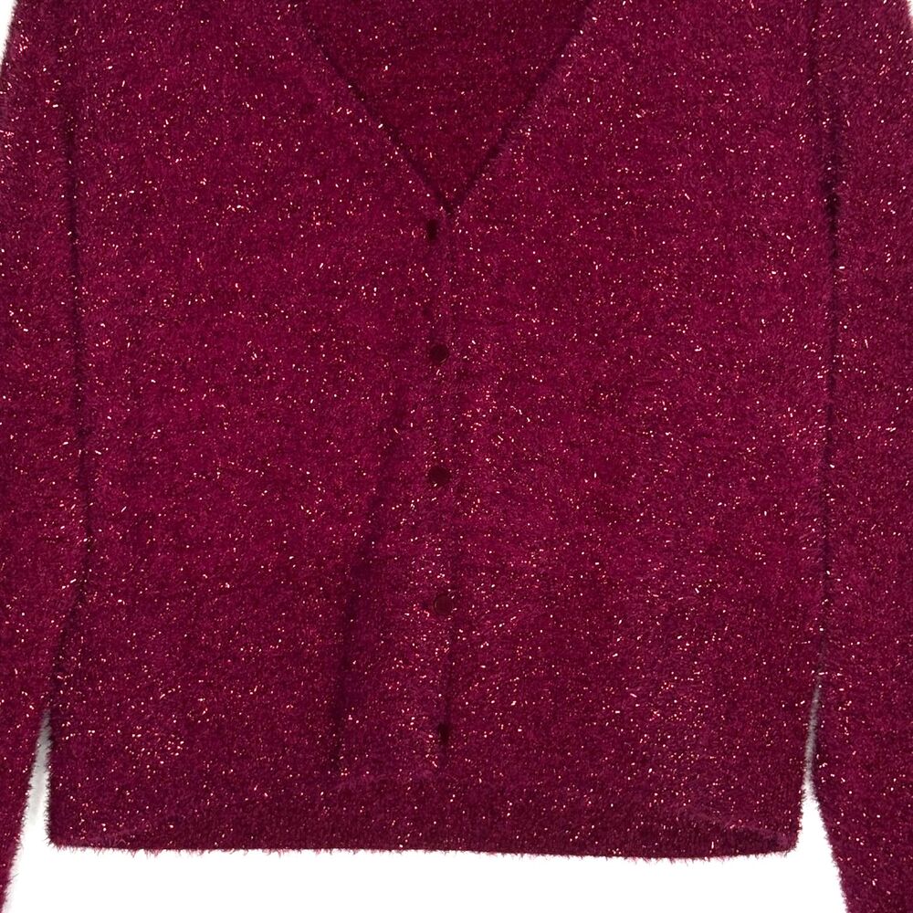 New Old Navy Textured Shine Crop Cardigan Sweater Women's Size Medium - Picture 7 of 11
